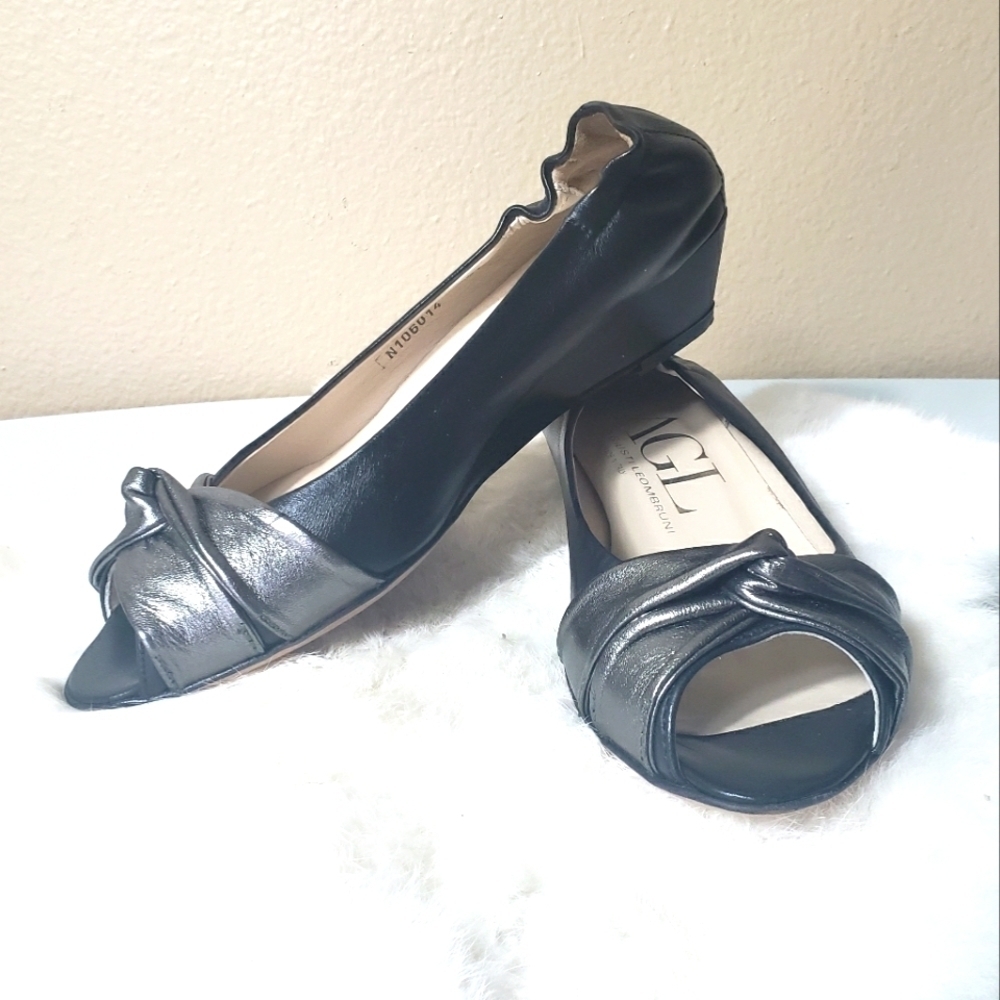 AGL Peep Toe Twist Front Ballet Flats-Size 37/6.5
